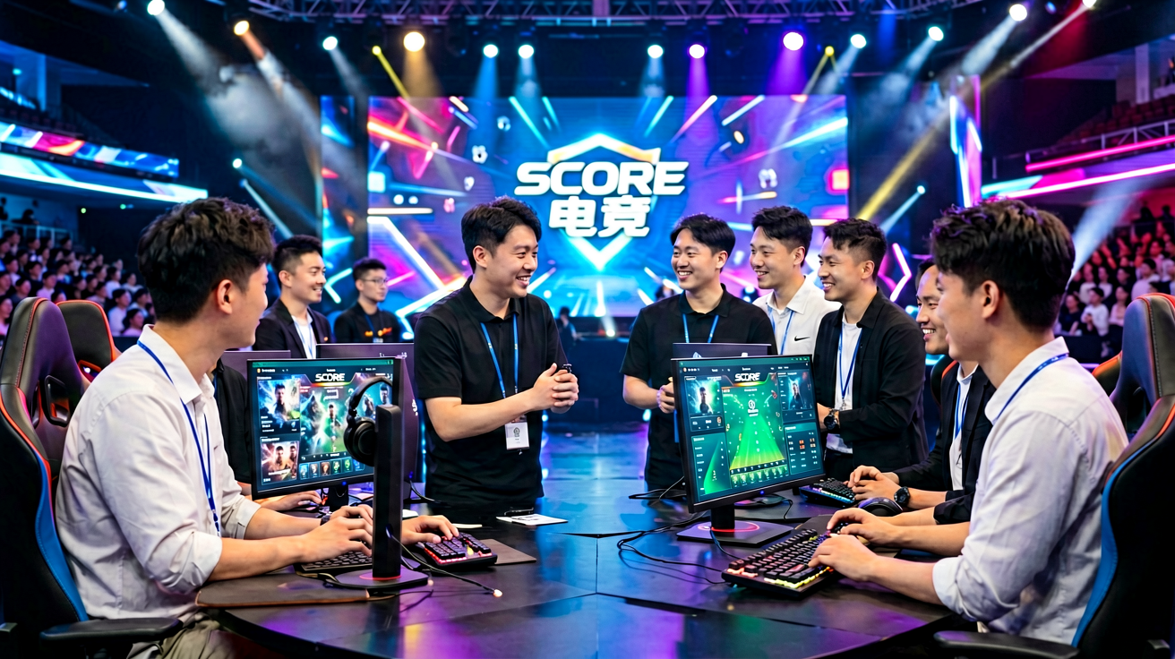 电竞比赛现场舞台灯光效果